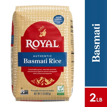 Authentic Royal Naturally Aged Indian White Basmati Rice, Long-Grain, Gluten-Free - 2 lbs