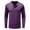 Purple, variant on ameIAEA Fall Shirts for Men Long Sleeve Crewneck Button Shirts Solid Color Work Tops with Pockets