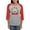Heather/Red, variant on CafePress - French Bulldog Christmas Wreat - Womens Baseball Tee