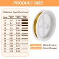 thumbnail image 2 of Uxcell Artistic Wire 26ft 20 Gauge Stainless Steel Craft Jewelry Wrapping Wire, Gold, 2 of 5