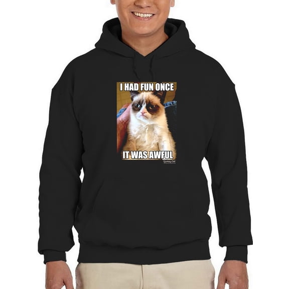 Grumpy Cat Poster With A Quote Hoodie Men -T-Line Designs, Male Large