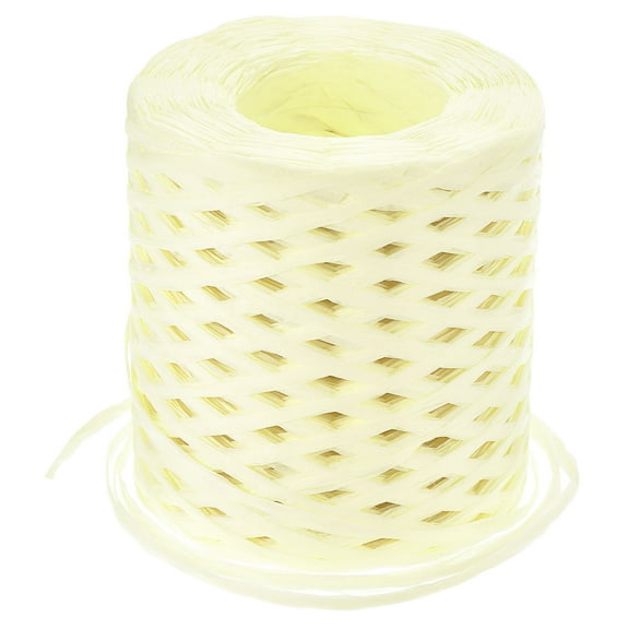 Uxcell Raffia Paper Craft Ribbon, 1/4 Inch 218 Yards Raffia String Packing Paper Twine, Milky White