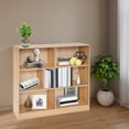 thumbnail image 4 of Bookcase, Wooden Bookshelf with 7 Compartments, 3-Tier Freestanding Display Storage Shelves, Cabinet Rack Organizer, DIY Book Case for Living Room, Bedroom, Home Office 39.37*9.06*39.37in, 4 of 25
