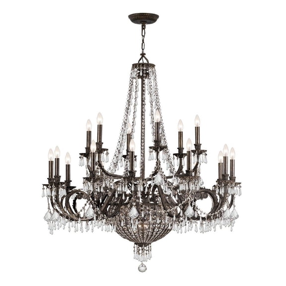 5169-EB-CL-MWP-Crystorama Lighting-Vanderbilt - Twelve Light Chandelier In Traditional And Contemporary Style - 44 Inches Wide By 51 Inches High