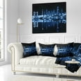 thumbnail image 3 of Designart Glowing City at Midnight - Cityscape Photo Throw Pillow - 16x16, 3 of 5