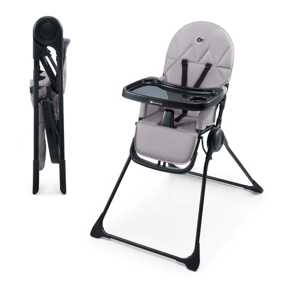 Kinderkraft BINCI Foldable Baby High Chair, Only 11 lbs, Space-Saving Lightweight Toddler Feeding Chair for Small Kitchens, 6 Months