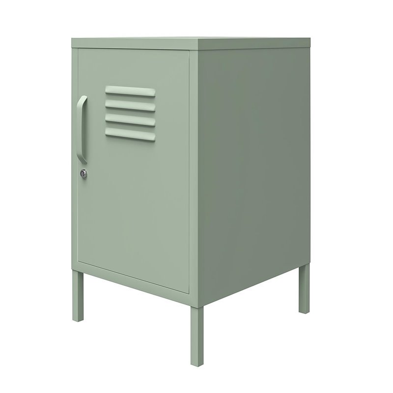 SystemBuild Bonanza Metal Locker End Table in Pale Green