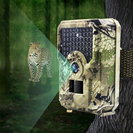 Nhthy Camouflage Hunting Camera with Quick Reflexes and 1080P Recording High-Sensitivity Outdoor Action Camera with Motion Tracking Waterproof Trail Camera with Night Vision and Long Battery Life.