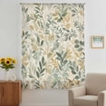thumbnail image 3 of Sage Green Yellow Botanical Sheer Curtains 45 Inches Long, Spring Summer Vintage Light Filering Curtains, Breathable Simi Curtain Privacy Drapes for Kitchen Bathroom Small Window Treatment, 3 of 9