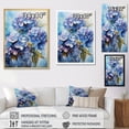 thumbnail image 4 of Designart "Blooming Hydrangea In Blue And Purple II" Hydrangea Floater Framed Canvas Wall Art, 4 of 5