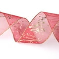 thumbnail image 6 of Elegant Gold Printed Ribbon, 2.48inÃ78.74in (6.3cmÃ200cm) Cloth Ribbon, Festive Red & Gold Design, Easy to Cut/Tie, for Christmas Tree Decor & Bows, 6 of 6