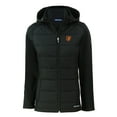 thumbnail image 2 of Women's Cutter & Buck  Black Baltimore Orioles Evoke Hybrid Eco Softshell Recycled Full-Zip Hoodie Jacket, 2 of 3