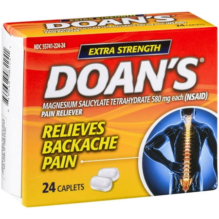 Doan's Extra Strength Back Pain Reliever, 24 CT (Pack of 3)