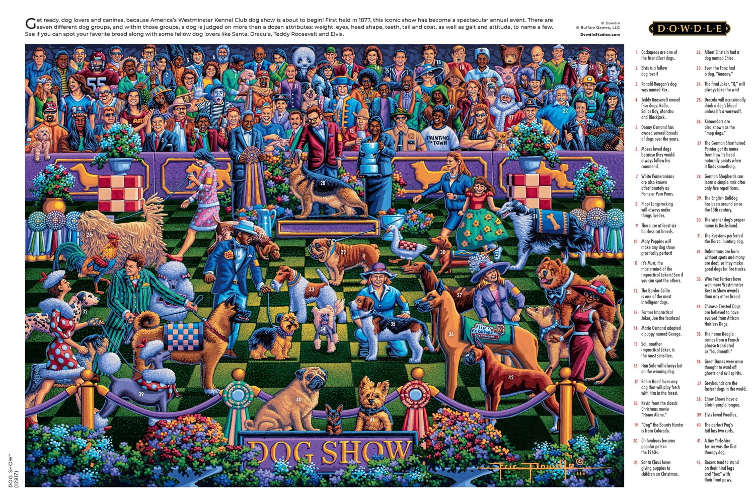Buffalo Games 1000-Piece Dowdle Dog Show Interlocking Jigsaw Puzzle