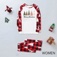 thumbnail image 2 of Odeerbi Christmas Pajamas for Family Holiday Long Sleeve Family Christmas Pajamas Matching Sets Mom Christmas Plaid Printed Blouse Tops + Pants Sleepwear Family Matching PJs Set Red, 2 of 5