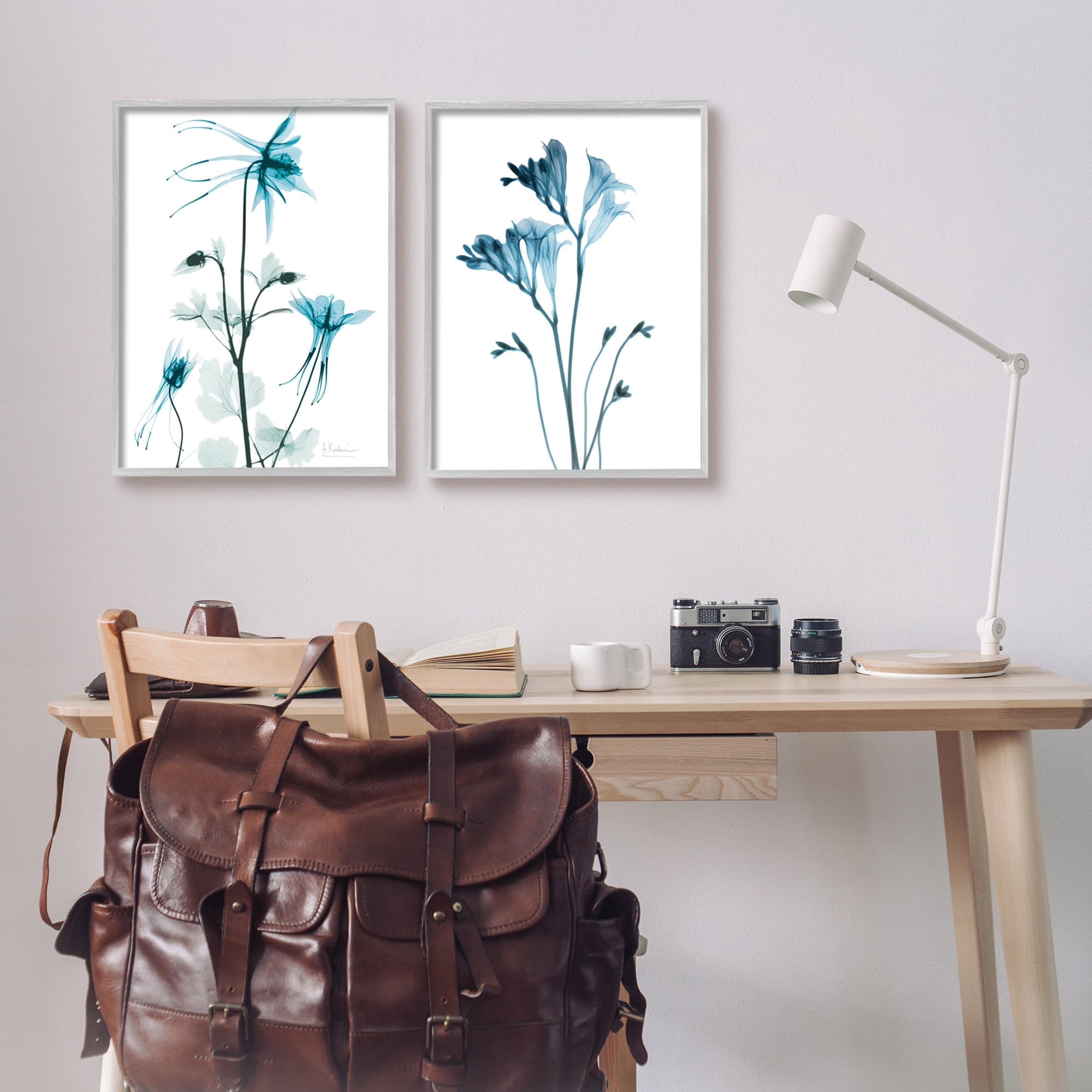 Stupell Industries Beautiful Minimalist Blue Flower Plant Stem Photograph, 16 x 20, Design by Albert Koetsier
