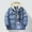 Blue, variant on Uaswgudfs ​Women's Winter Quilted Jacket: Zip & Snap Front w/ Stand Collar & Adjustable Hood - Insulated Cold Weather