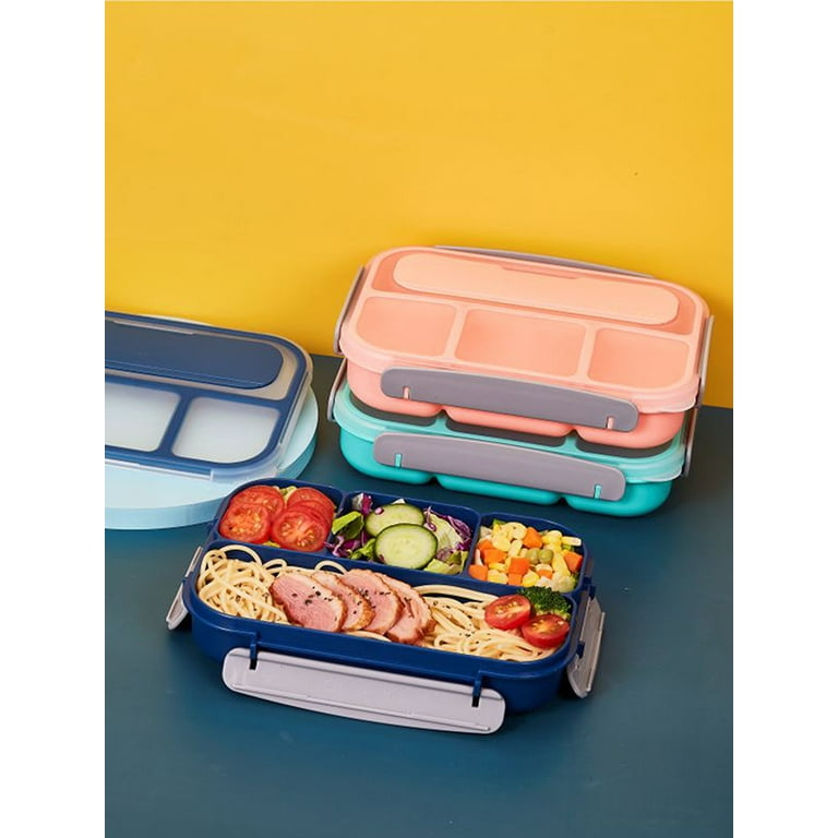 New Year Reset, Dvkptbk Lunch Box Kids,Bento Box Adult Lunch Box,Lunch  Containers For Adults/Kids/Toddler,1200ML-5 Compartment Bento Lunch Box,Built-In  Reusable Spoon & BPA-Free 