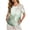 Cherry Blossom Pavilion Willow Tree, variant on Xoenoiee Tiger Tree Leaf Print Women's Cotton Linen Shirts Bohomian Graphic Blouse Summer 2026 Crew Neck Short Sleeve Loose Fit Tops with Decorative Buttons, M