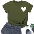 thumbnail image 6 of FDGIU ‌Women's Love Heart Graphic Tee - V-Neck Valentine T-Shirt Comfy Casual Blouse Gift, 6 of 6