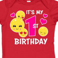 thumbnail image 4 of Inktastic Its My 1st Birthday with Smiling Emoticons Girls Baby Bodysuit, 4 of 5