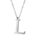 thumbnail image 1 of Collar con colgante inicial PROSTEEL Collar de acero inoxidable para mujeres y niñas regalo de Cumpleaños, 1 of 7