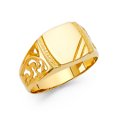 thumbnail image 1 of Solid 14k Yellow Gold Mens Fashion Anniversary Ring Size 8.5, 1 of 2