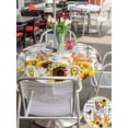 thumbnail image 5 of Outdoor Tablecloths with Umbrella Hole & Zipper, Sunflowers Dog Round Tablecloth 54 Inch, Spring Watercolor Floral Stars Grey Plaid Waterproof Table Cloth, Patio/Pool/Picnic Table Covers, 5 of 8