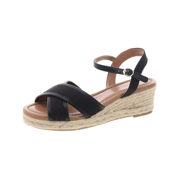 Style & Co. Womens Leah Open Toe Padded Insole Wedge Sandals