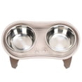 thumbnail image 2 of Ymiko Large Elevated Feeder,Dog Bowl Tray Pet Dining Table Double Stainless Steel Bowl Dog Feeder Non‑Slip Pet Bowl,Raised Pet Bowl, 2 of 8