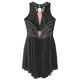 thumbnail image 5 of iEFiEL Kids Girls Rhinestone Figure Skating Dress Ballroom Dance Competition Costume Ballet Tulle Skirt Leotard Black 8, 5 of 6