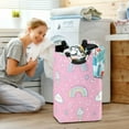 thumbnail image 5 of Yayeee Freestanding Laundry Hamper with Handle Collapsible Large Storage Basket for Clothes, Ice Cream Rainbow Pattern, 5 of 7