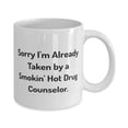 thumbnail image 2 of amangny Drug counselor Gifts For Colleagues, Sorry I'm Already Taken by a Smokin', Sarcastic Drug counselor 11oz Mug, Cup From Boss, 2 of 6