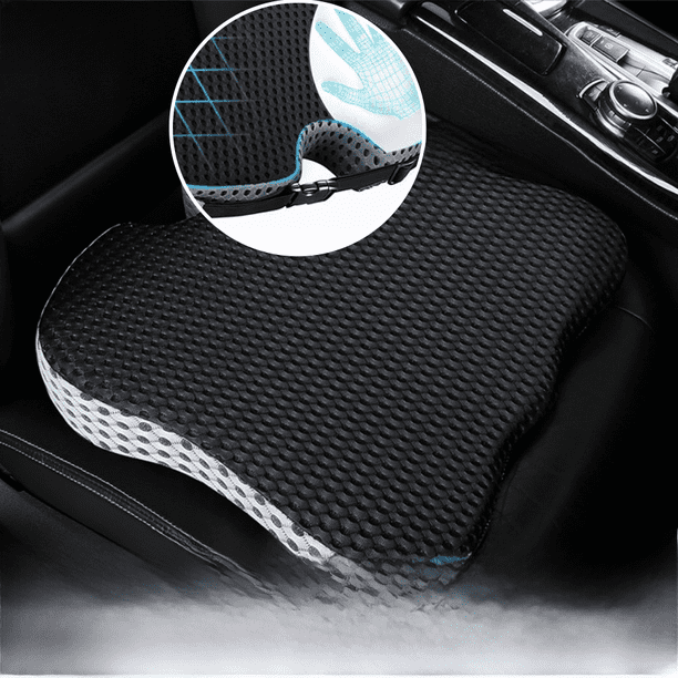 Cojín de asiento de malla 3D de espuma viscoelástica cómodo y transpirable con bisel de doble propósito para el hogar y el automóvil de estilo simple
