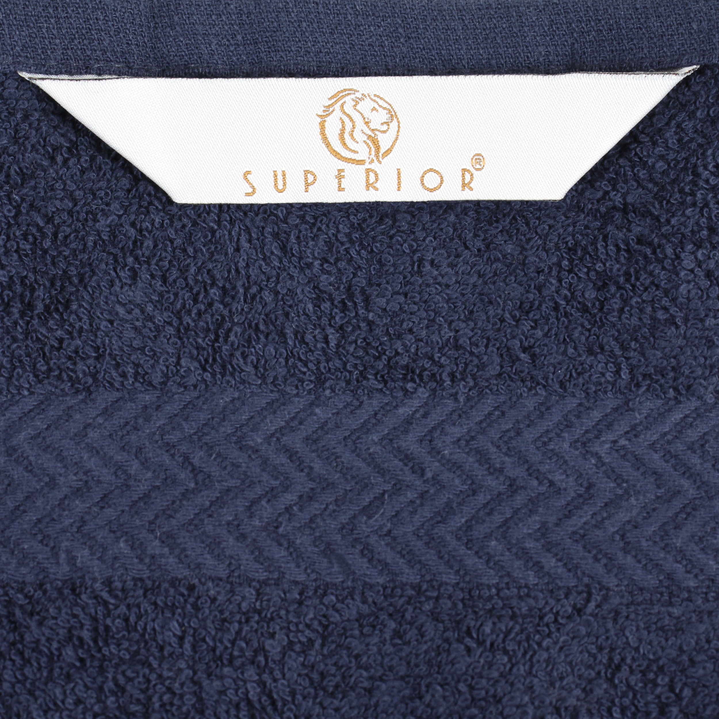 Eco-Friendly Cotton 8-Piece Hand Towel Set, Navy Blue by Blue Nile Mills