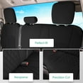 thumbnail image 5 of For Dodge Ram 1500 2009-2018 & Ram 1500 Classic 2019-2025 Quad Cab FH Group Neoprene Custom Fit Car Seat Cover - Black Rear Set, 5 of 5