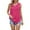 Hot Pink, variant on Women's New Solid Color V Neck Pull Strip Sleeveless Loose Chiffon Vest Women's Top Vest Suspender Strap Navy