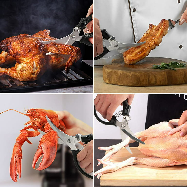 Demzit Poultry Shears, Heavy Duty Kitchen Scissors - Rust Proof Bone  Cutting Scissors for Cutting Chicken & Chopping Vegetables - Chicken Meat  Shears