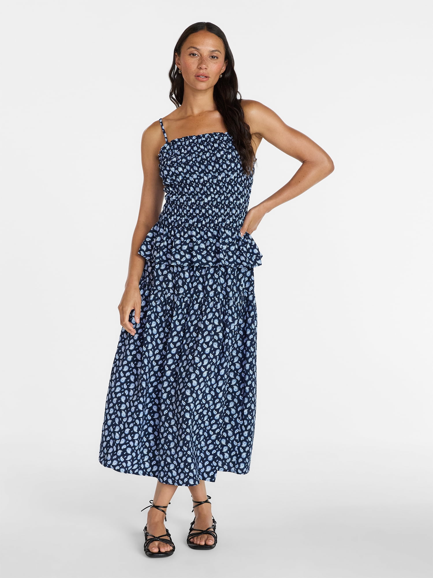Time and Tru Women’s Tiered Maxi Skirt, Sizes XS-XXXL