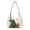 Beige Christmas Dogs, variant on Green Jolly Reindeer Quilted Hobo Bag for Women Cute Tote Shoulder Purse with Matching Charm, Front Pocket, Fits 13" Laptop, for Holiday Party, Winter Travel, Gift for Wife