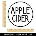 thumbnail image 2 of Apple Cider Flavor Scent Rounded Text Self-Inking Rubber Stamp Ink Stamper - Red Ink - Large 1-1/2 Inch, 2 of 7