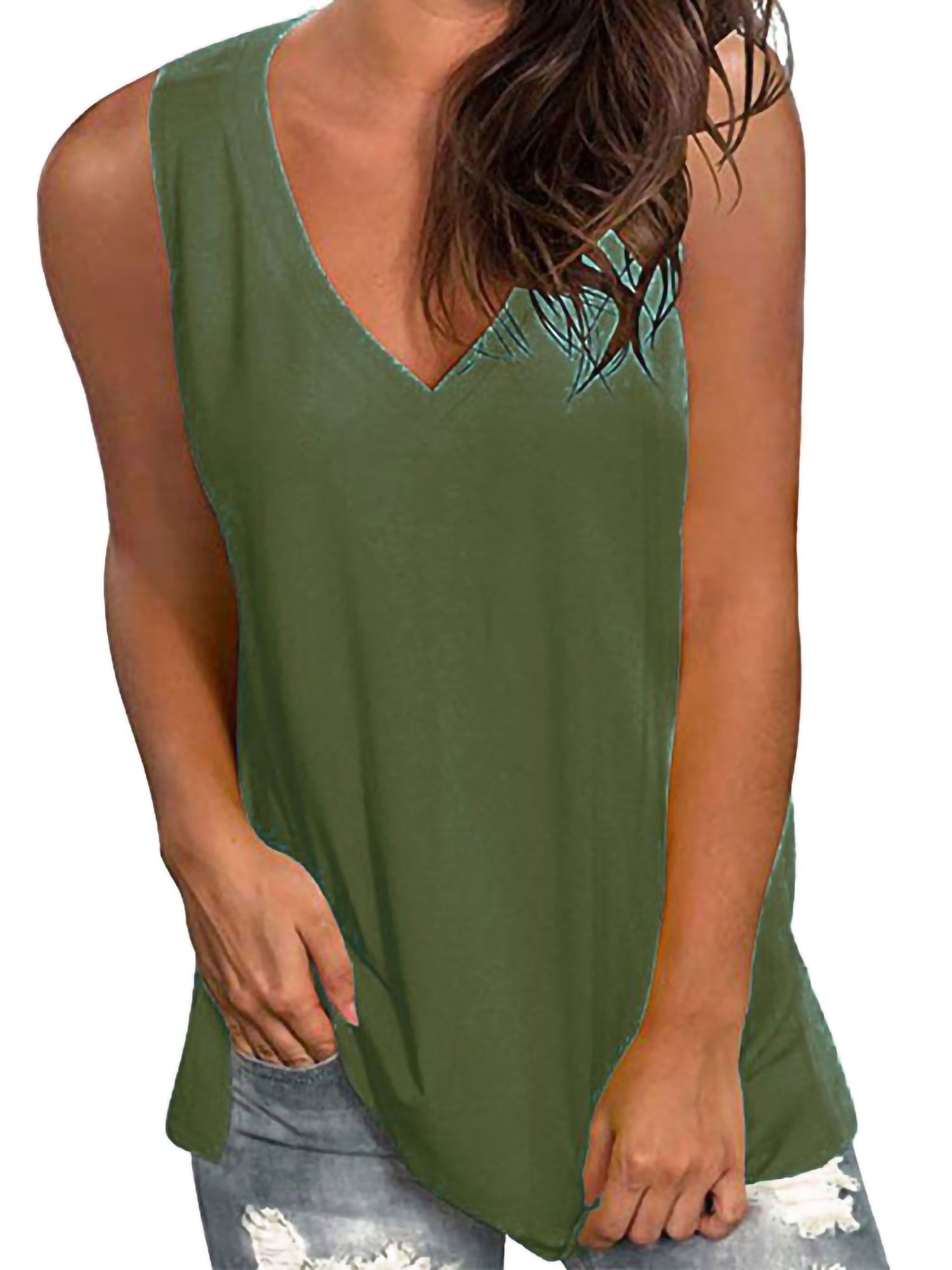 Women Summer Loose Vest Sleeveless Shirt Blouse Casual Cotton Tank Top T-Shirt