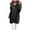 Black, variant on UJNDER Oversized Sweater for Women Cowl Neck Long Sleeve Button Loose Pullover Knit Tops Black XXL