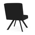 thumbnail image 3 of Willow Lounge Reception Waiting Armless Swivel Guest Chair / Black Steel / Black, 3 of 5