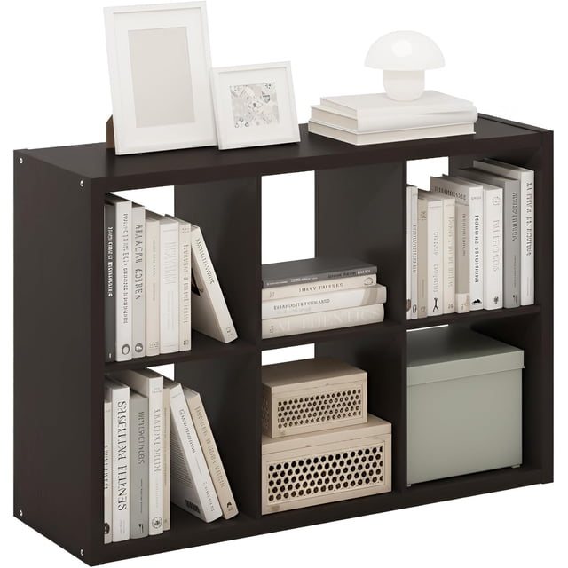 Cubicle Book Shelf Vertical Thick Frame Bookshelf Horizontally & Vertically Reversible Bookcase with Open Back x x for Living Room Bedroom Home Office