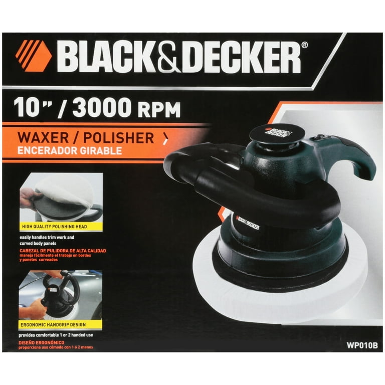 BLACK+DECKER Polisher, 6 inch, 2 Handle Grip, Swappable Wool or Foam  Bonnets, 10-foot Chord for Easy Mobility (WP900) - Power Polishing Tools 