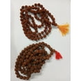 thumbnail image 1 of 2 PCS 8 MM HANDMADE PANCHMUKHI RUDRAKSH MALA ROSARY, 1 of 3