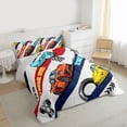 thumbnail image 3 of Homewish Fast Car 3 Pieces Queen Comforter Set for Kids Children Boys,Geometric Plaid Flag Ultra Soft Bedding Sets,Extreme Sport Bedding Comforter Set Breathable,Ultra Soft Home Decor,Reversible, 3 of 8