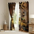thumbnail image 3 of Manfei Western Theme Blackout Curtains Set of 2 (52x84 Each) for Female Men,Music Guitar Window Curtains,Rustic Retro Farmhouse Curtains and Drapes,Luxury Bedroom Decor, 3 of 6