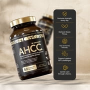 AHCC - Vivioptal Lifestyle, 60 Vegetarian Capsules, Herbal Supplement, Lentinula edodes, 300 mg per Capsule, Japanese Formula